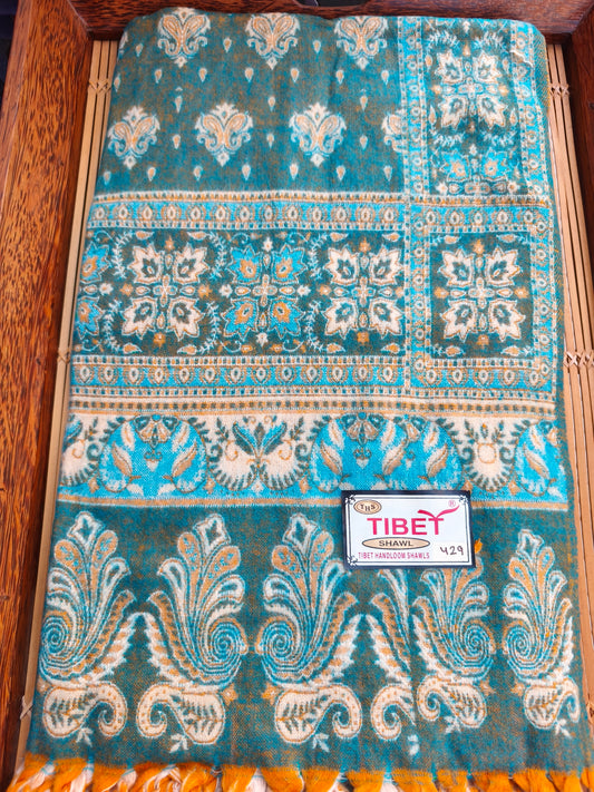 Scialle sciarpa stola Pashmina coperta lana di Yak calda Tibet 148A