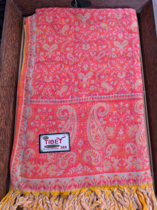 Scialle sciarpa stola Pashmina coperta lana di Yak calda Tibet 149A