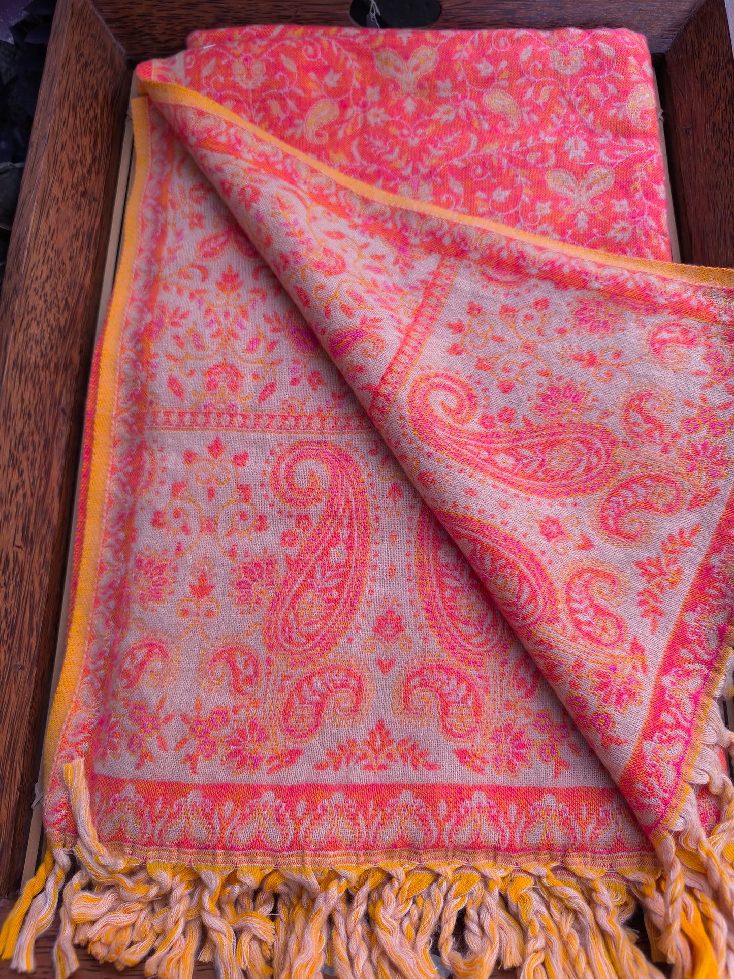 Warm Tibetan Yak Wool Shawl Scarf Stole Pashmina Blanket 149A