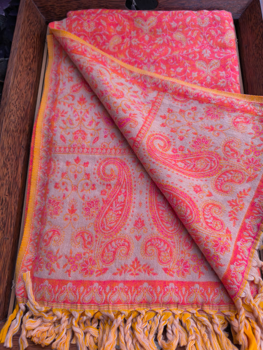 Scialle sciarpa stola Pashmina coperta lana di Yak calda Tibet 149A