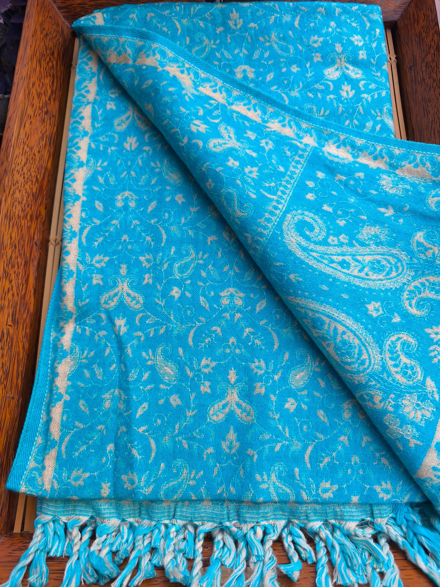 Warm Tibetan Yak Wool Shawl Scarf Stole Pashmina Blanket 152A