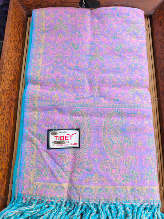 Scialle sciarpa stola Pashmina coperta lana di Yak calda Tibet 153A
