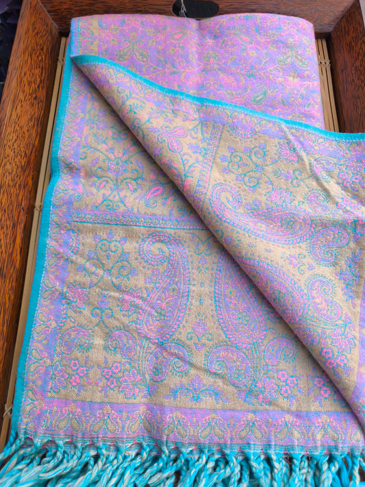 Scialle sciarpa stola Pashmina coperta lana di Yak calda Tibet 153A