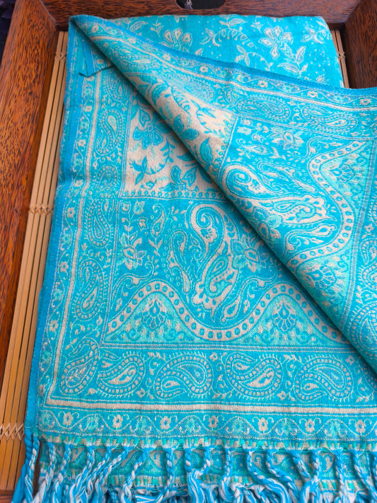 Scialle sciarpa stola Pashmina coperta lana di Yak calda Tibet 155A