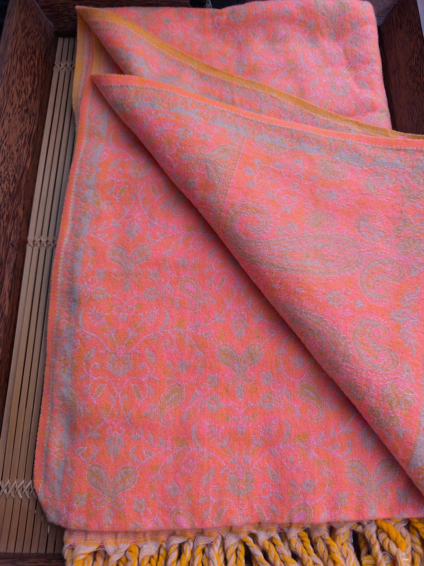 Warm Yak Wool Pashmina Shawl Scarf Stole Blanket Tibet 156A