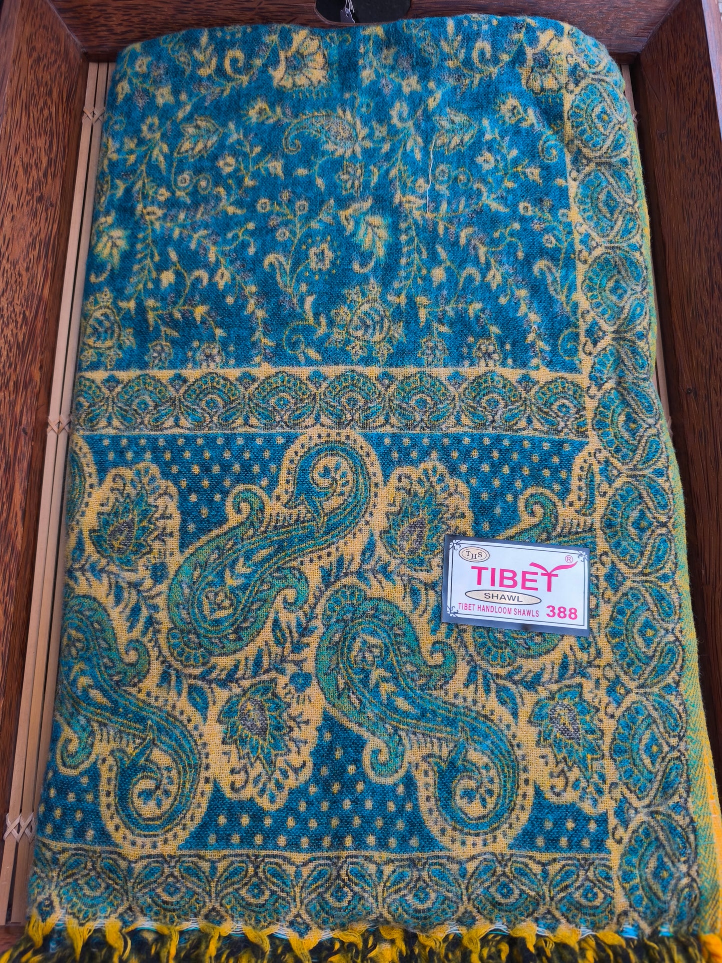 Warm Tibetan Yak Wool Shawl Scarf Stole Pashmina Blanket 157A