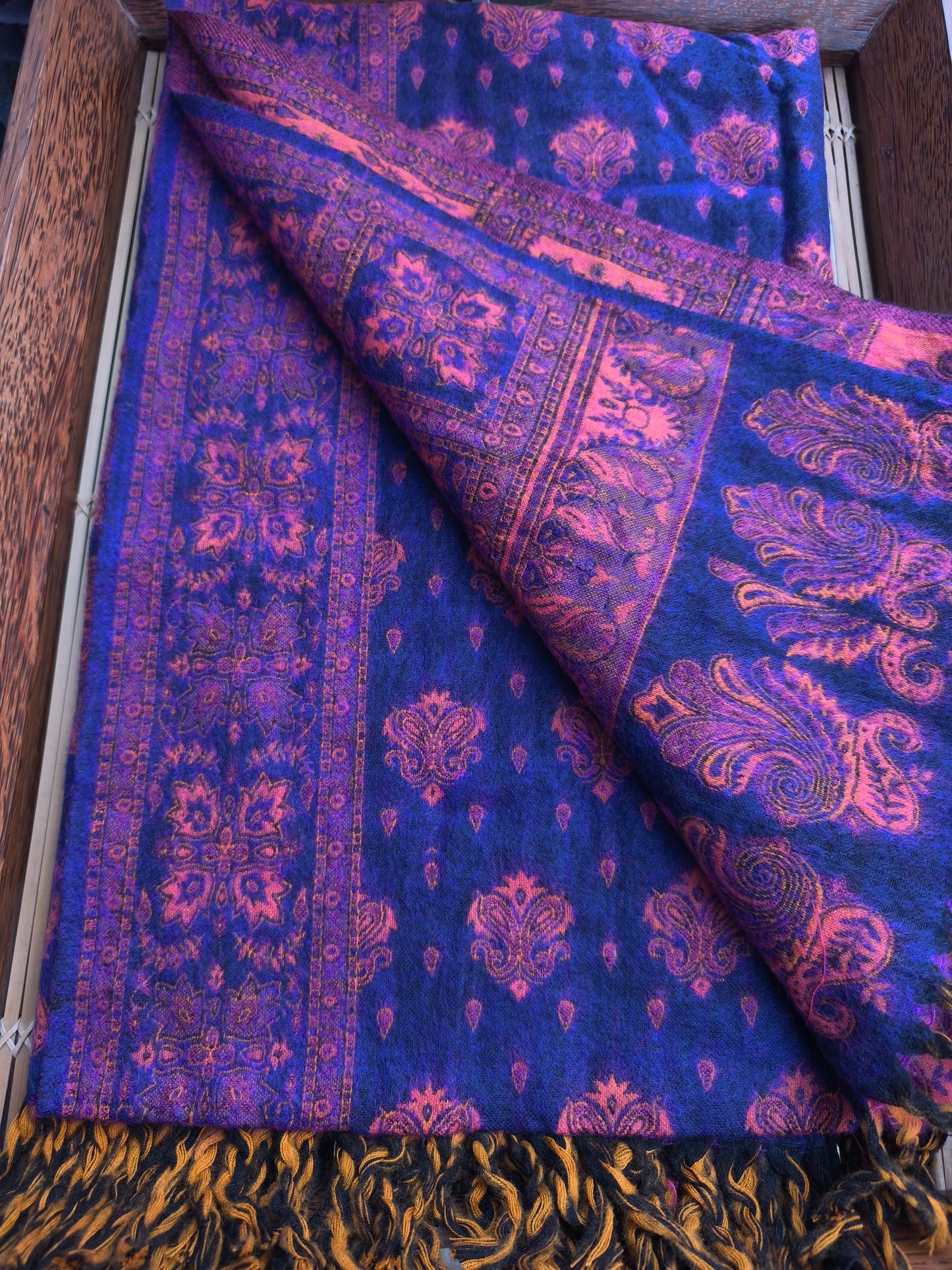 Warm Tibetan Yak Wool Shawl Scarf Stole Pashmina Blanket 160A