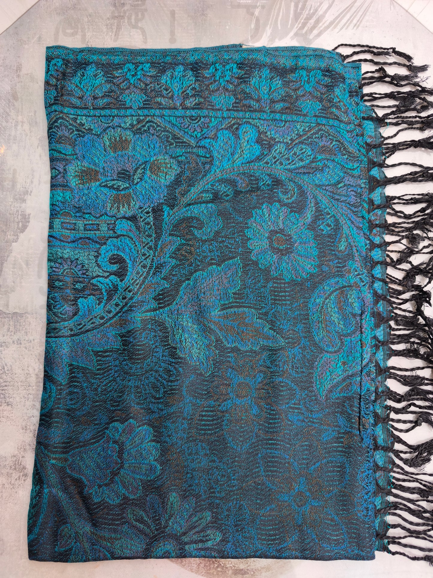 Pashmina Foulard Scarf 100% Indian Silk cm 195X75 37S