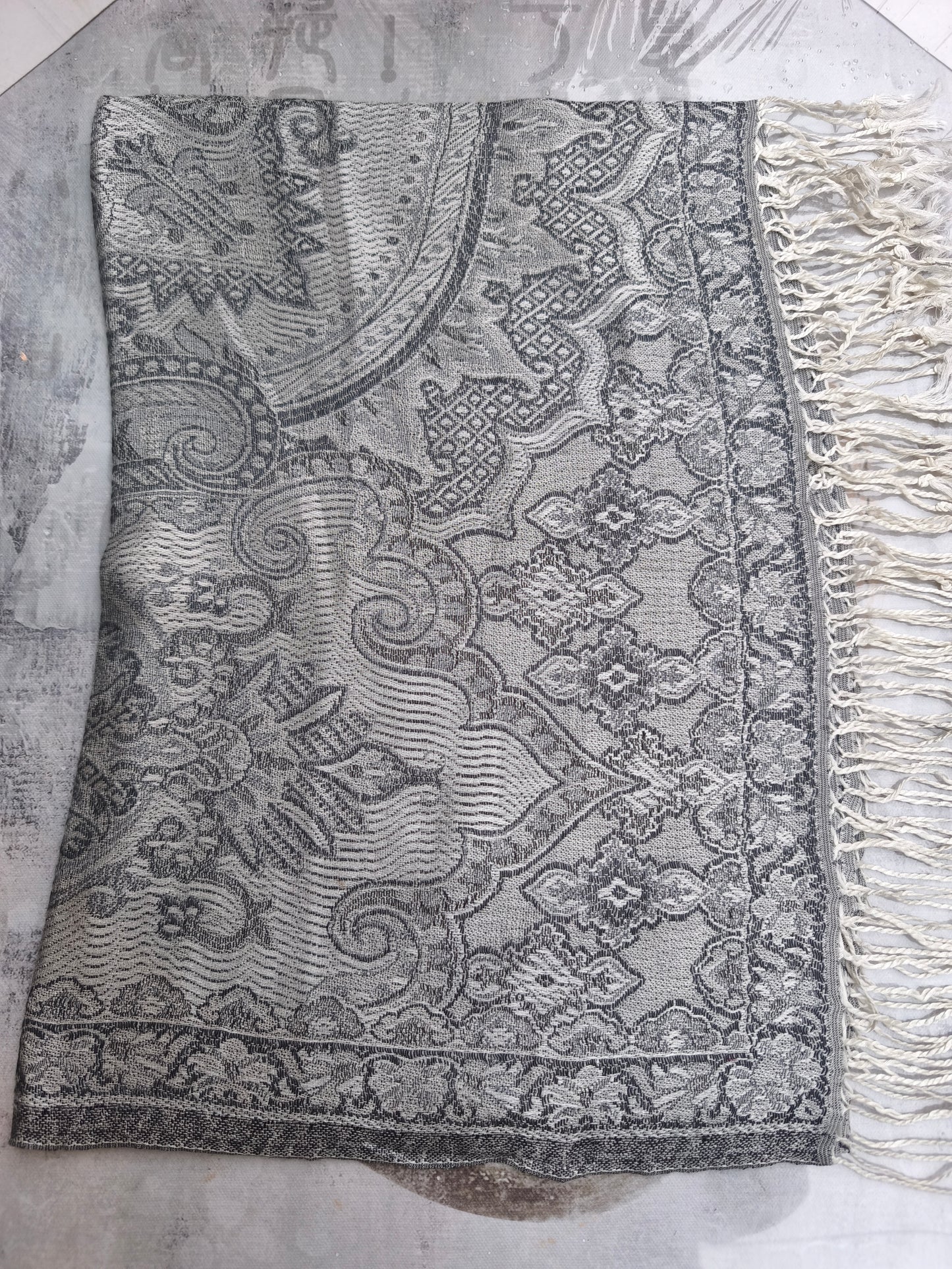 Pashmina Foulard Scarf 100% Indian Silk cm 195X75 40S