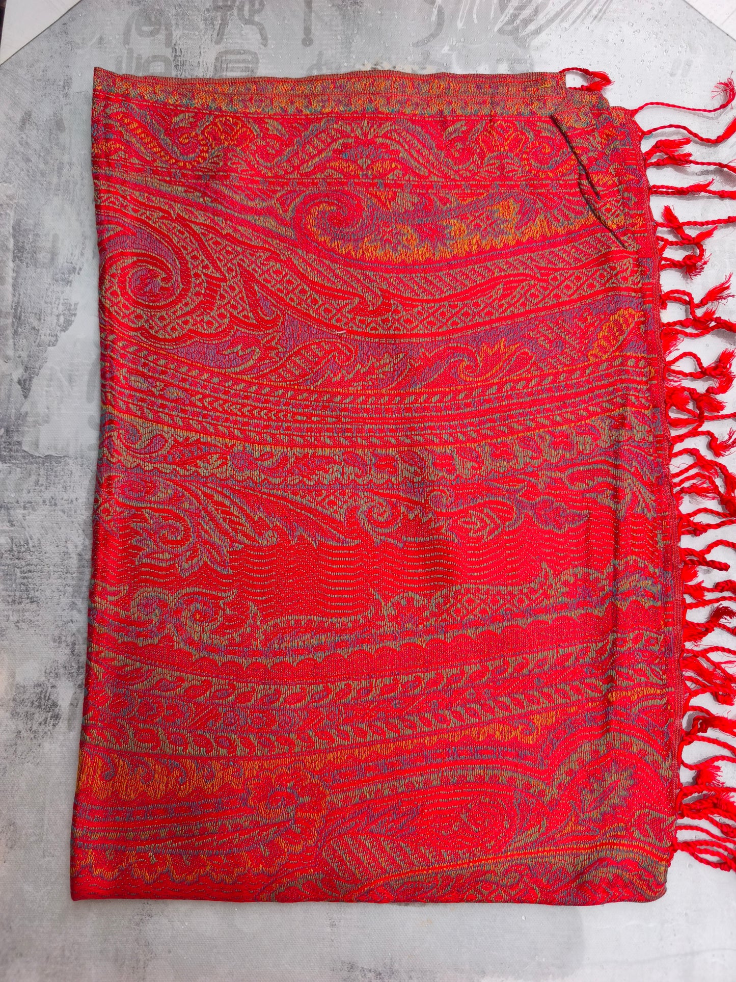 Pashmina Foulard Scarf 100% Indian Silk cm 195X75 45S