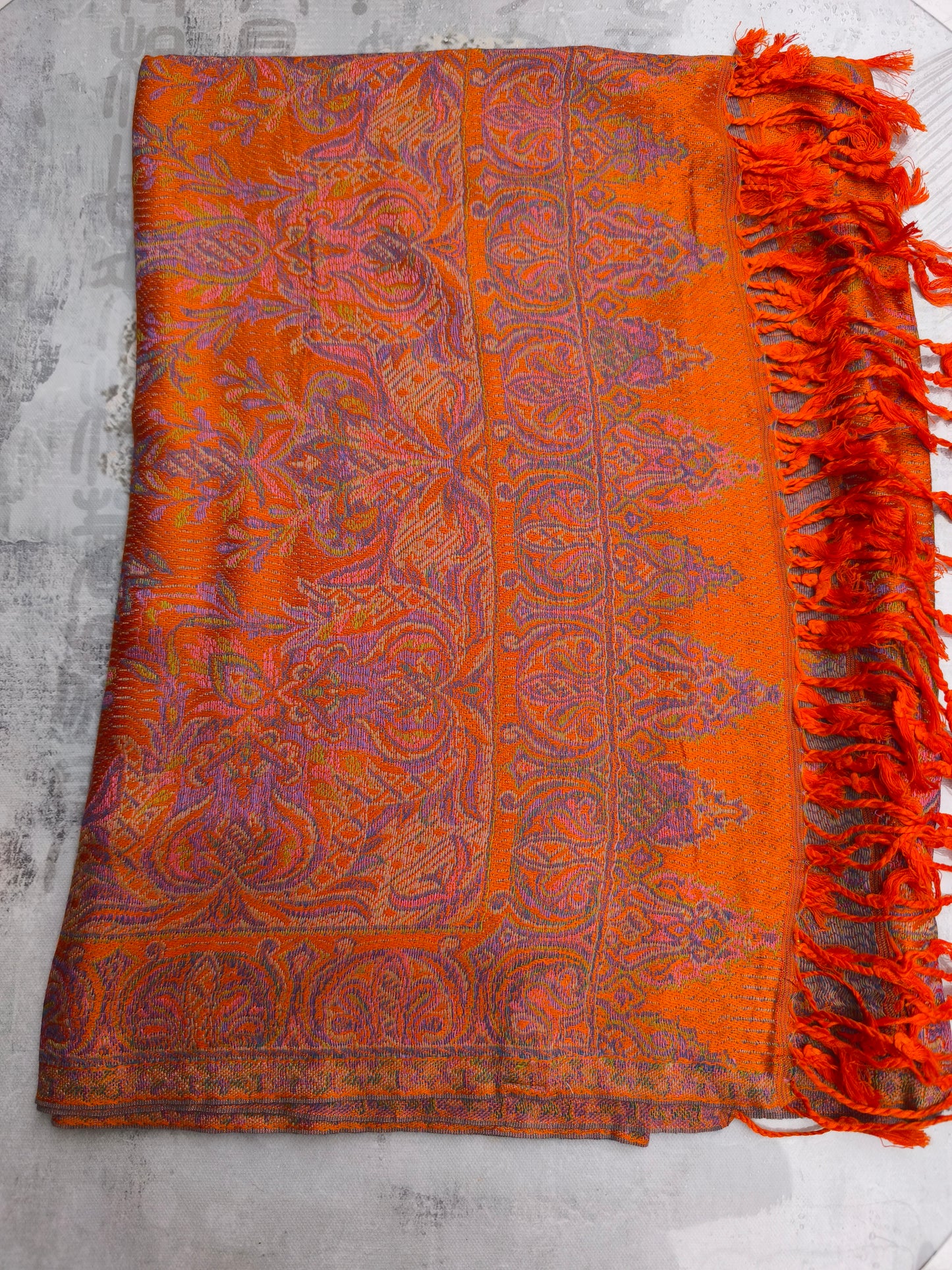 Pashmina Foulard Scarf 100% Indian Silk cm 195X75 47S