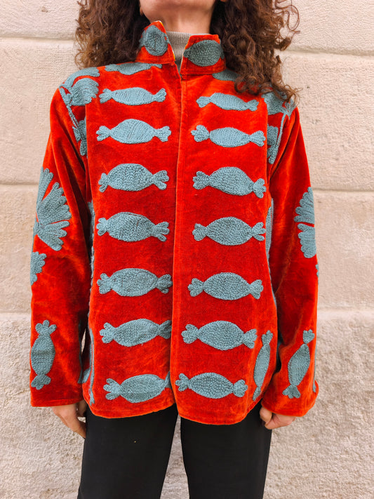 Giacca Velluto Suzani India 14