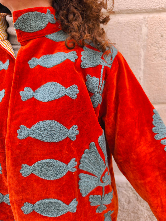 Giacca Velluto Suzani India 14