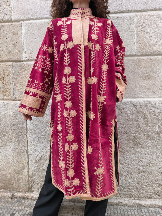 Giacca lunga Velluto Suzani India 26