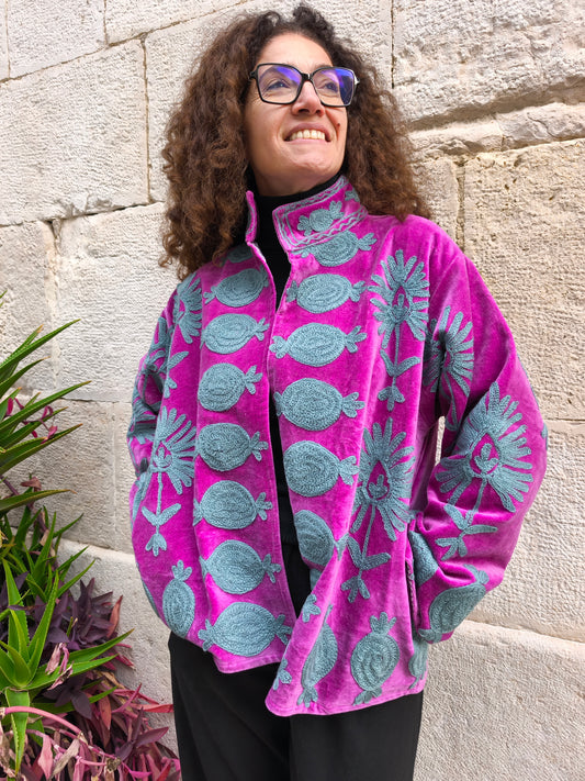 Giacca Velluto Suzani India 4S