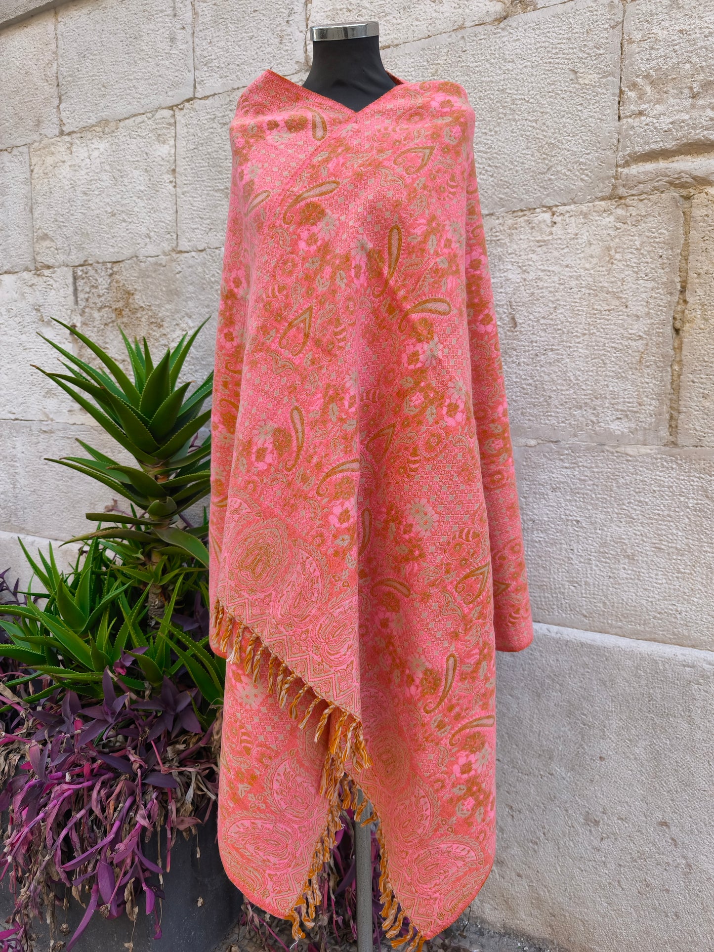 Scialle sciarpa stola Pashmina coperta lana di Yak calda Tibet 5B