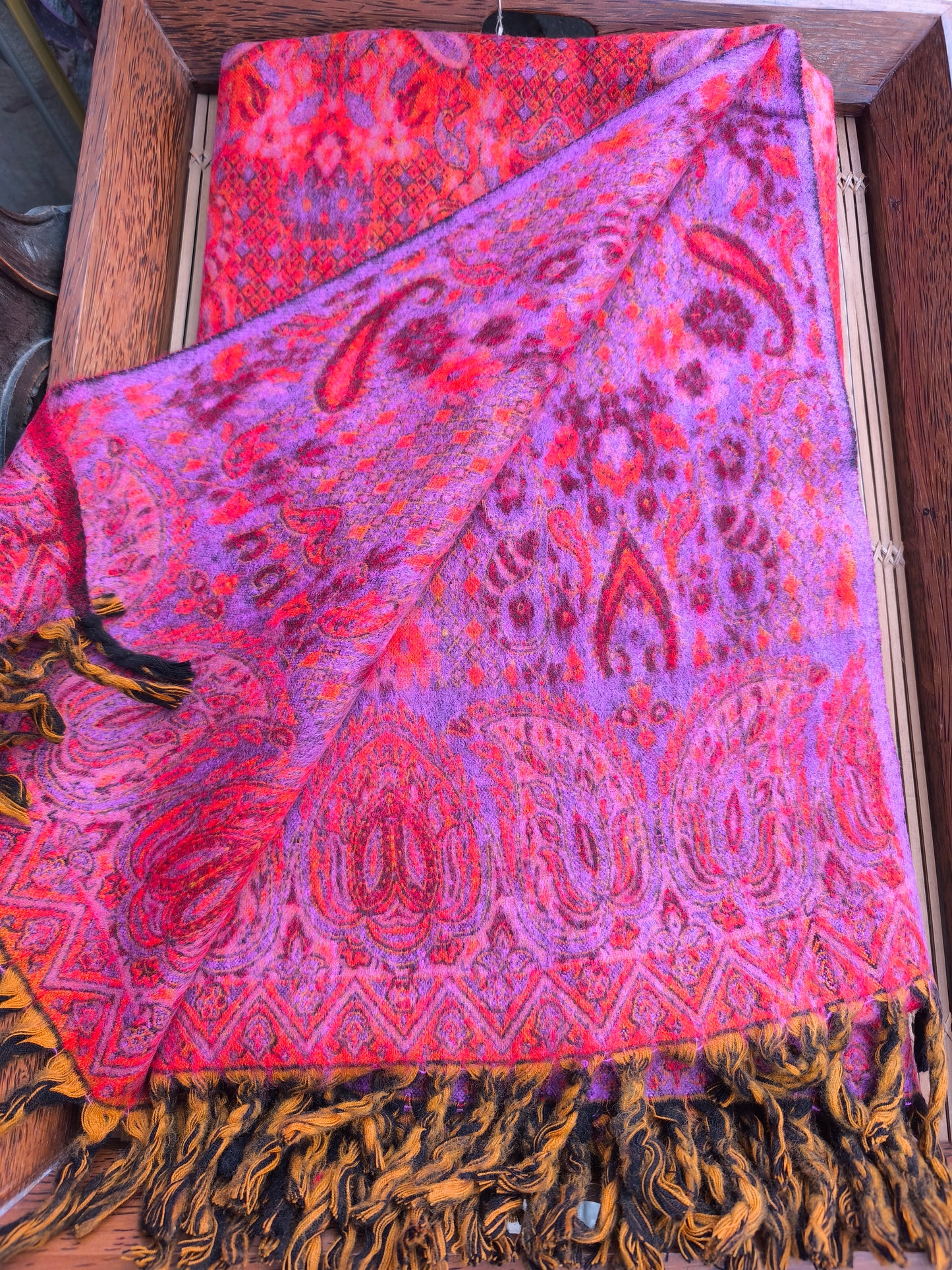 Scialle sciarpa stola Pashmina coperta lana di Yak calda Tibet 6B