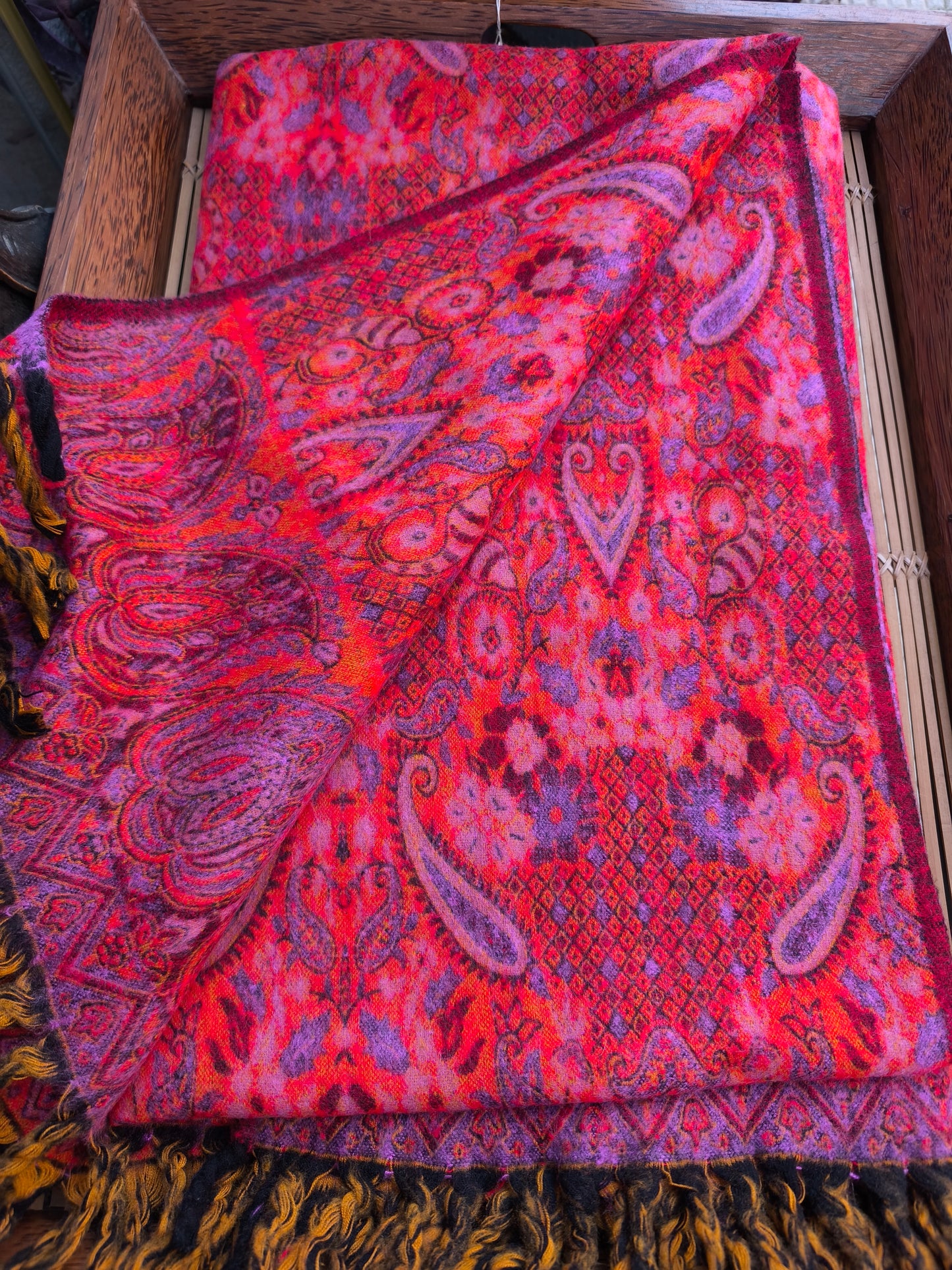 Scialle sciarpa stola Pashmina coperta lana di Yak calda Tibet 6B