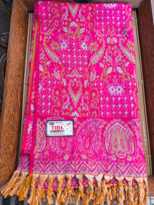 Scialle sciarpa stola Pashmina coperta lana di Yak calda Tibet 13B