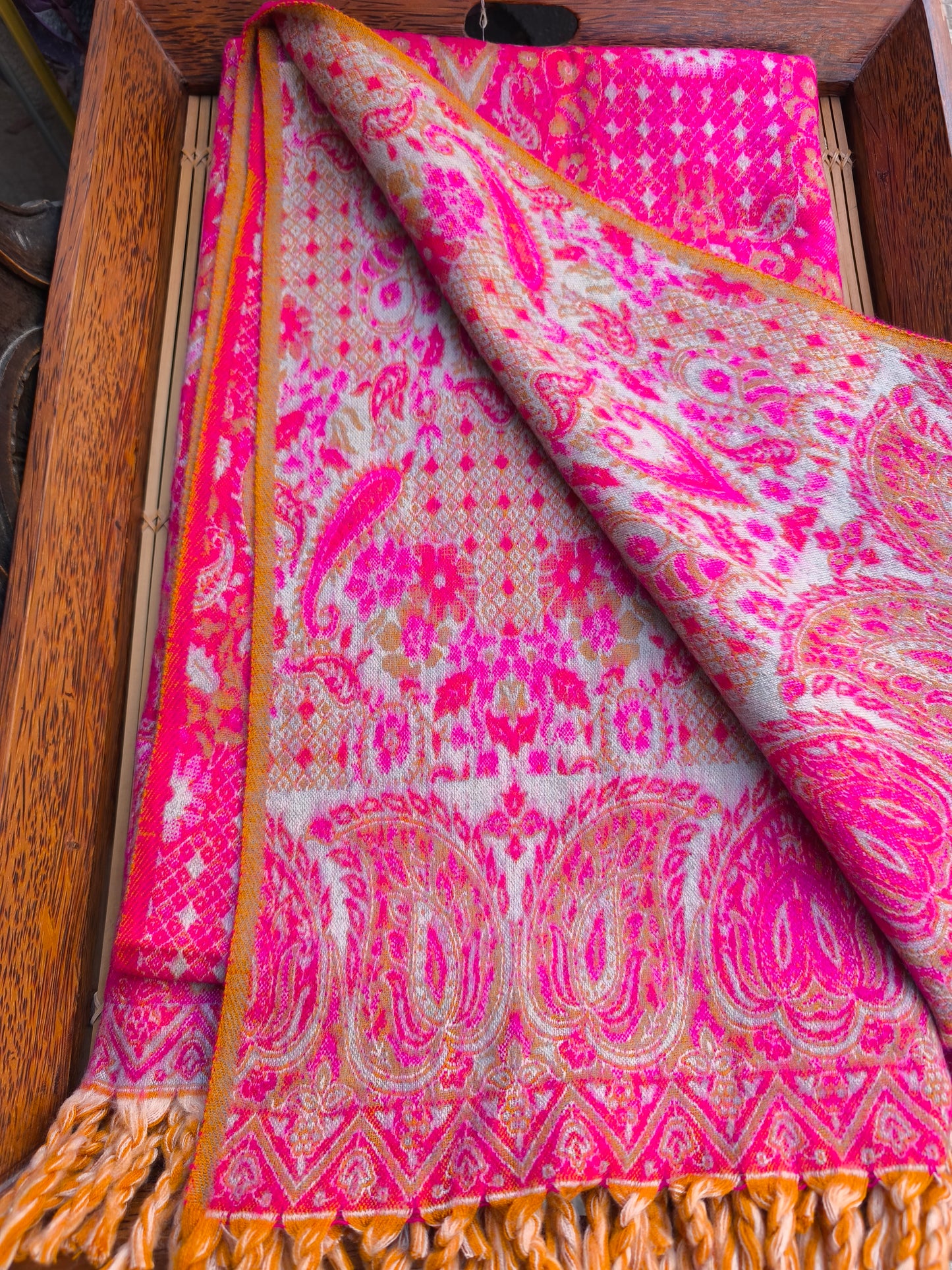 Scialle sciarpa stola Pashmina coperta lana di Yak calda Tibet 13B