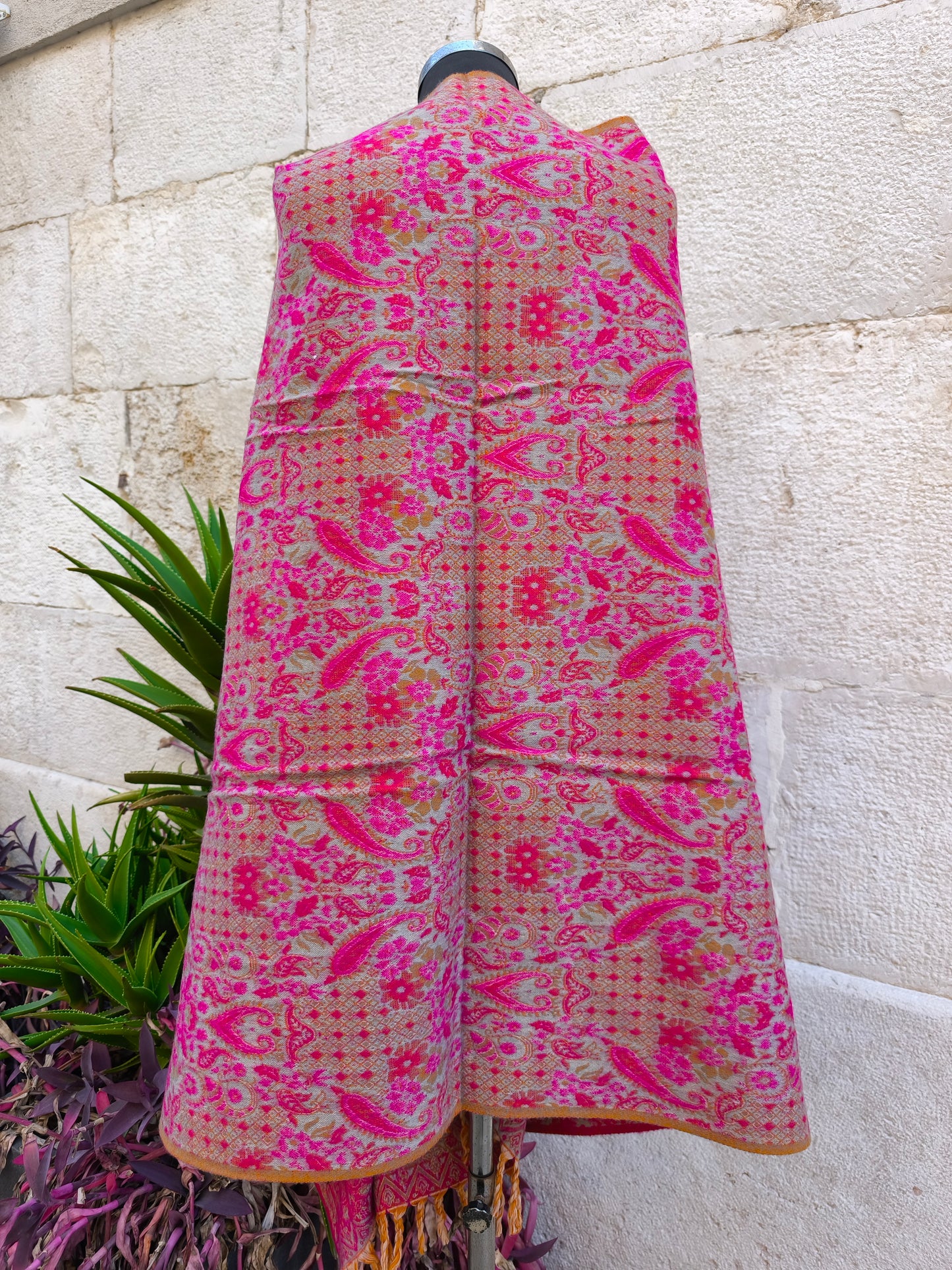 Scialle sciarpa stola Pashmina coperta lana di Yak calda Tibet 13B