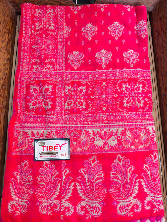 Scialle sciarpa stola Pashmina coperta lana di Yak calda Tibet 14B