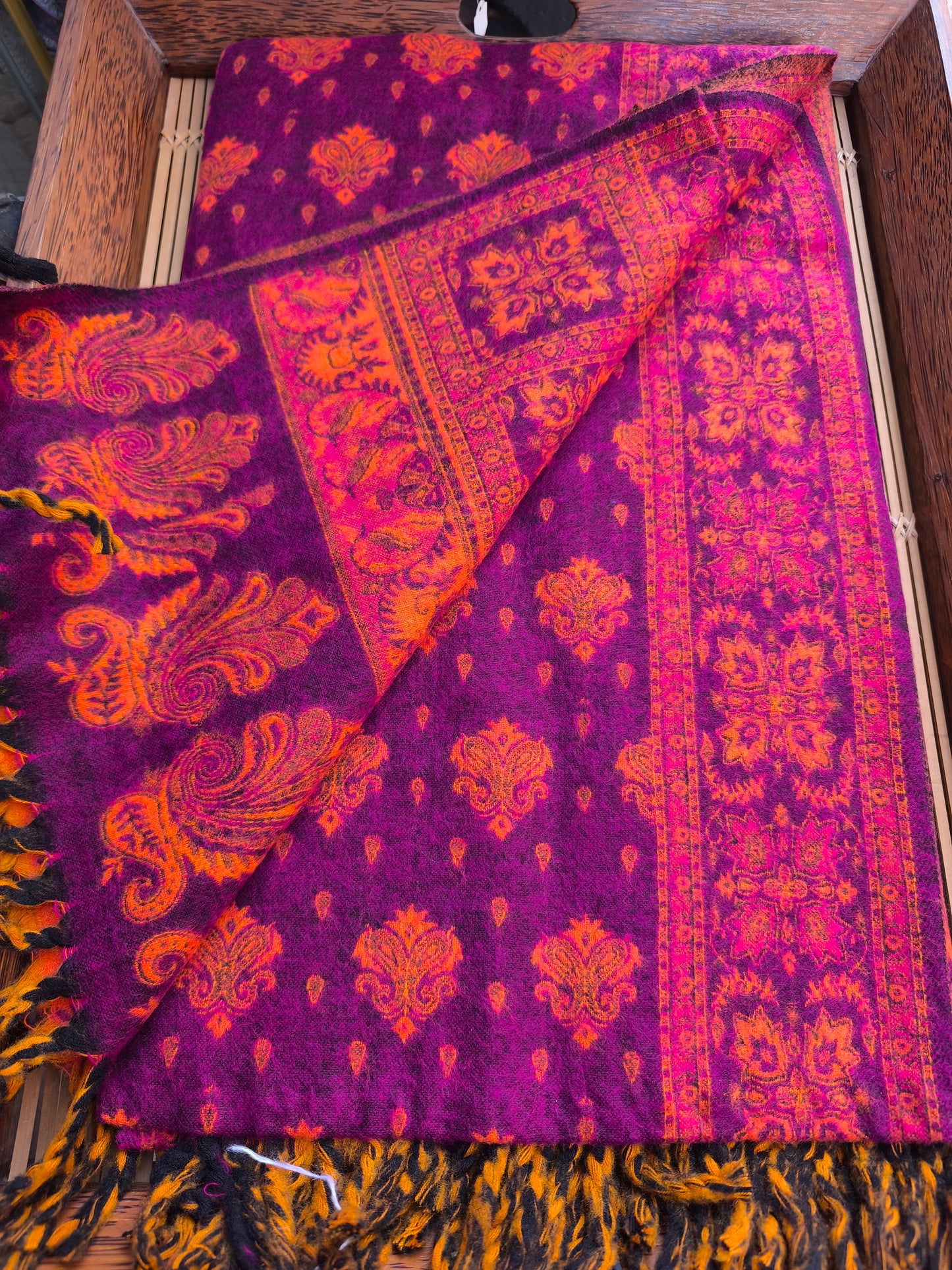 Scialle sciarpa stola Pashmina coperta lana di Yak calda Tibet 24B