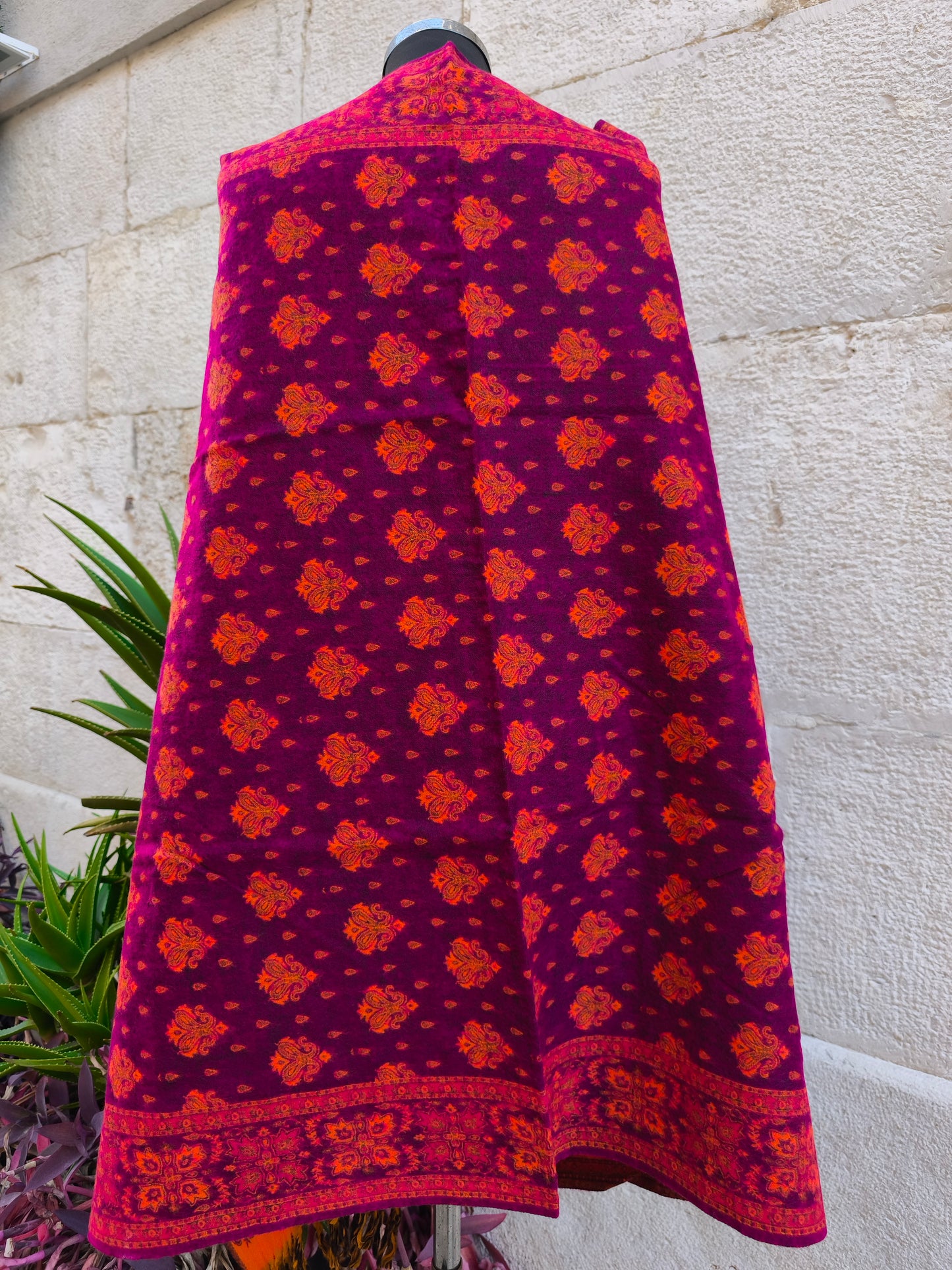 Scialle sciarpa stola Pashmina coperta lana di Yak calda Tibet 24B