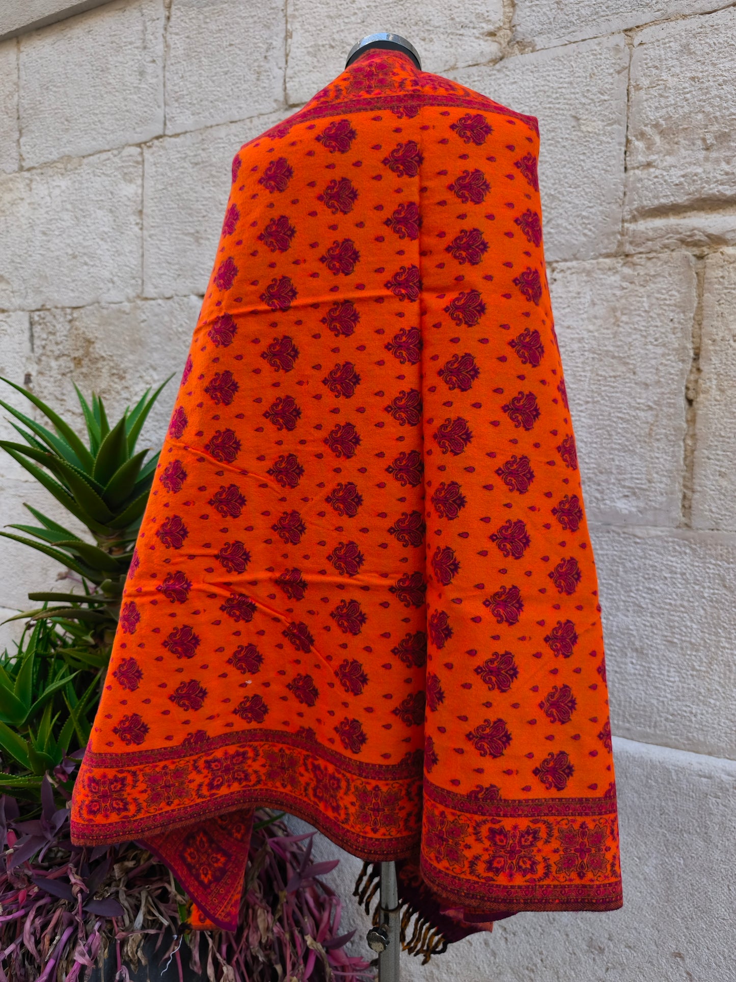 Scialle sciarpa stola Pashmina coperta lana di Yak calda Tibet 24B