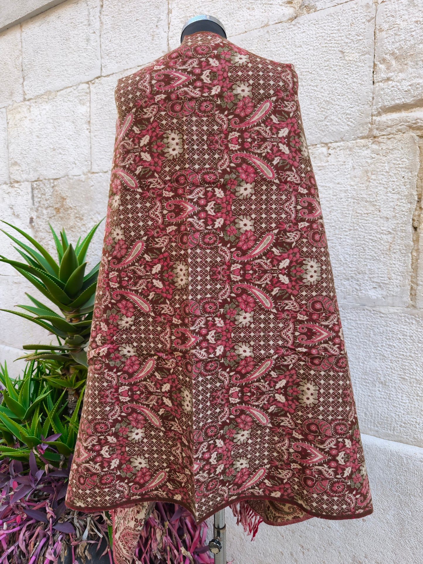 Scialle sciarpa stola Pashmina coperta lana di Yak calda Tibet 25B