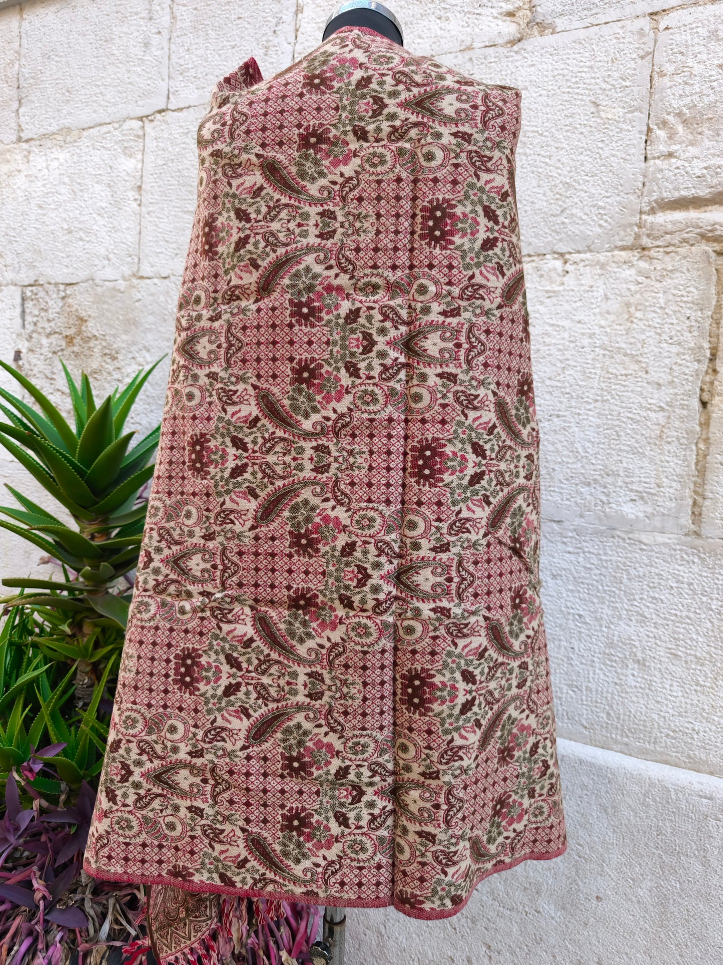 Scialle sciarpa stola Pashmina coperta lana di Yak calda Tibet 25B