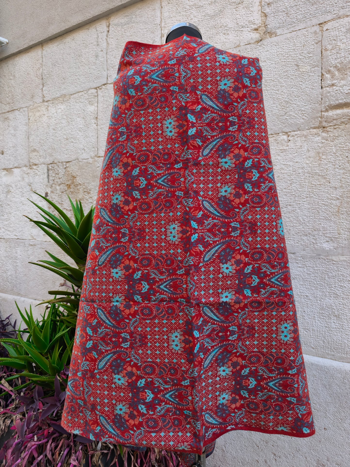 Scialle sciarpa stola Pashmina coperta lana di Yak calda Tibet 26B