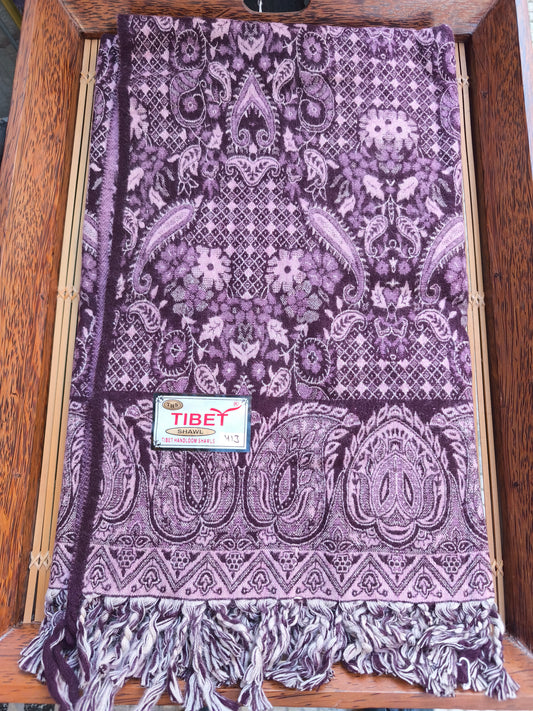 Scialle sciarpa stola Pashmina coperta lana di Yak calda Tibet 27B