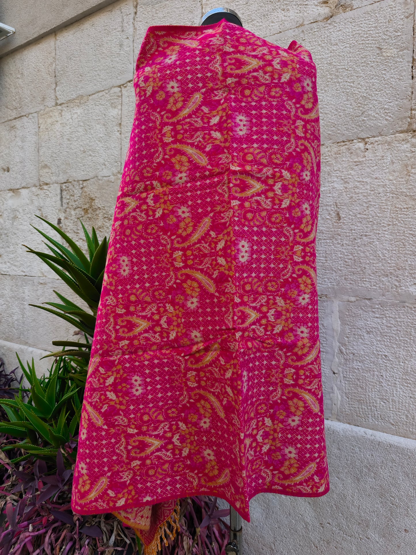 Scialle sciarpa stola Pashmina coperta lana di Yak calda Tibet 28B