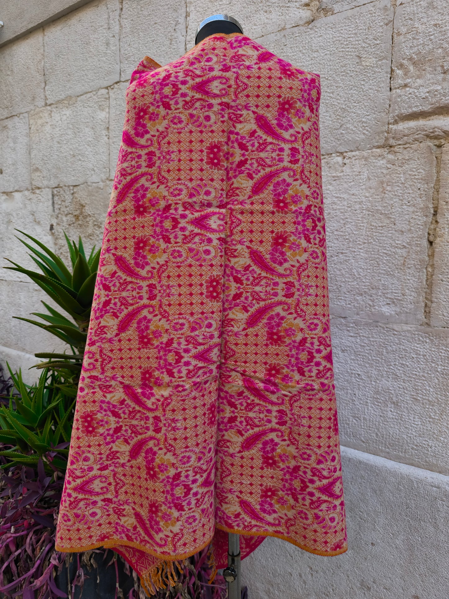 Scialle sciarpa stola Pashmina coperta lana di Yak calda Tibet 28B