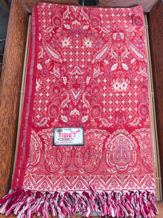 Scialle sciarpa stola Pashmina coperta lana di Yak calda Tibet 29B