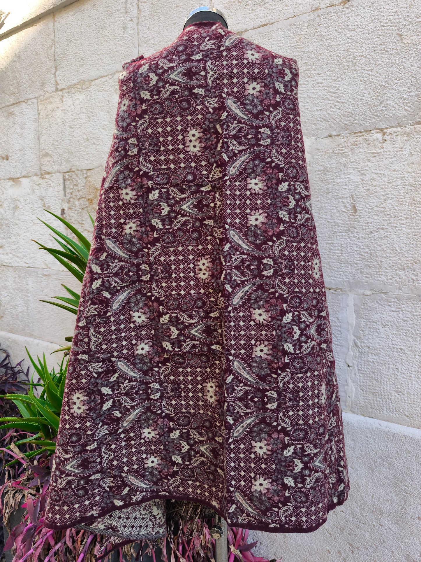 Scialle sciarpa stola Pashmina coperta lana di Yak calda Tibet 30B