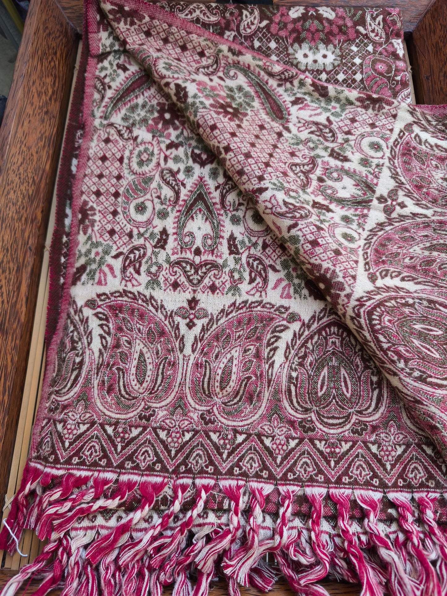 Scialle sciarpa stola Pashmina coperta lana di Yak calda Tibet 32B