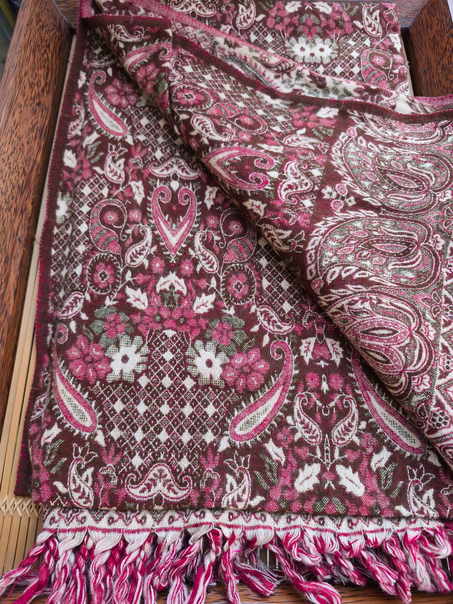 Scialle sciarpa stola Pashmina coperta lana di Yak calda Tibet 32B