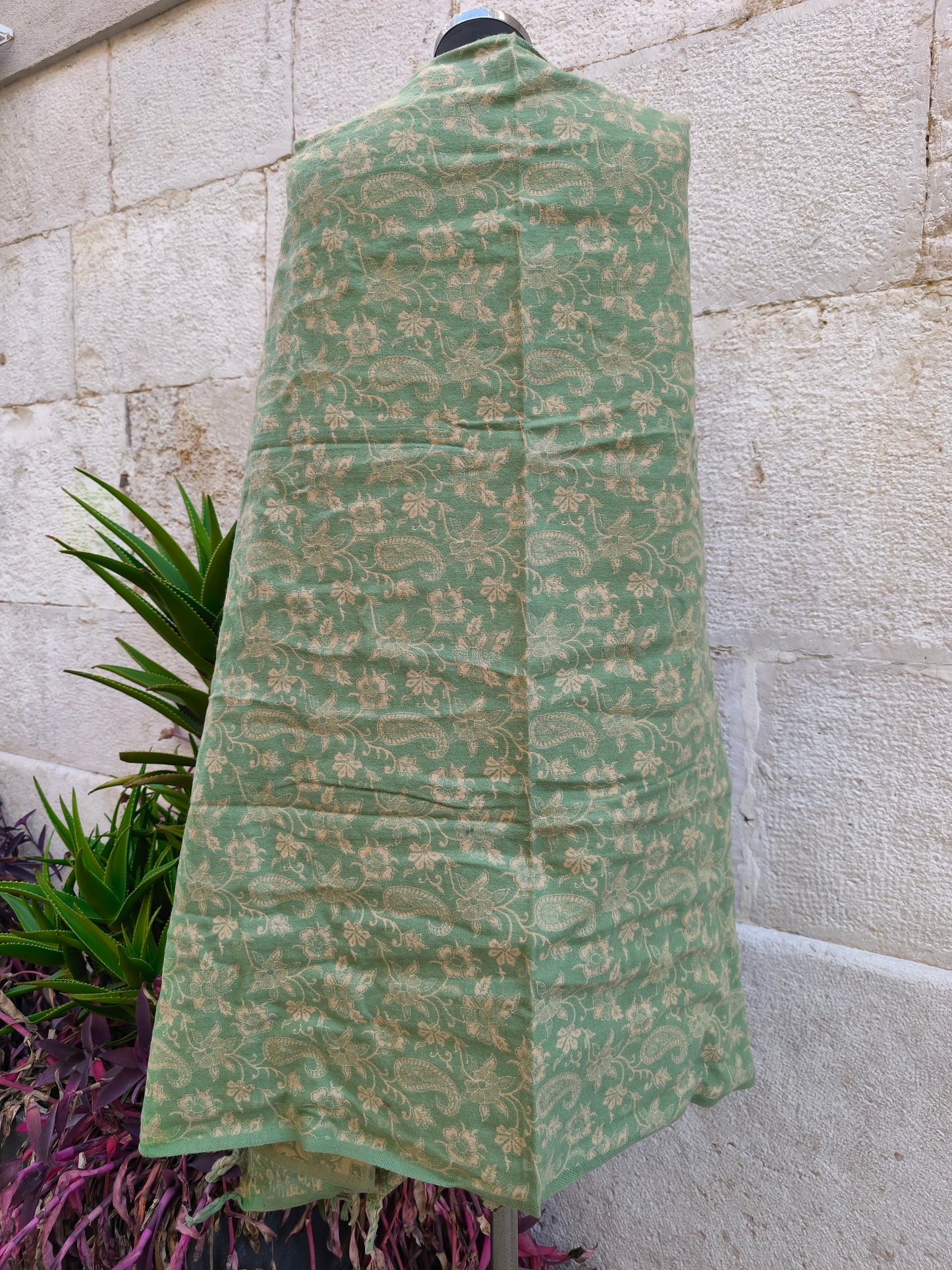 Scialle sciarpa stola Pashmina coperta lana di Yak calda Tibet 33B