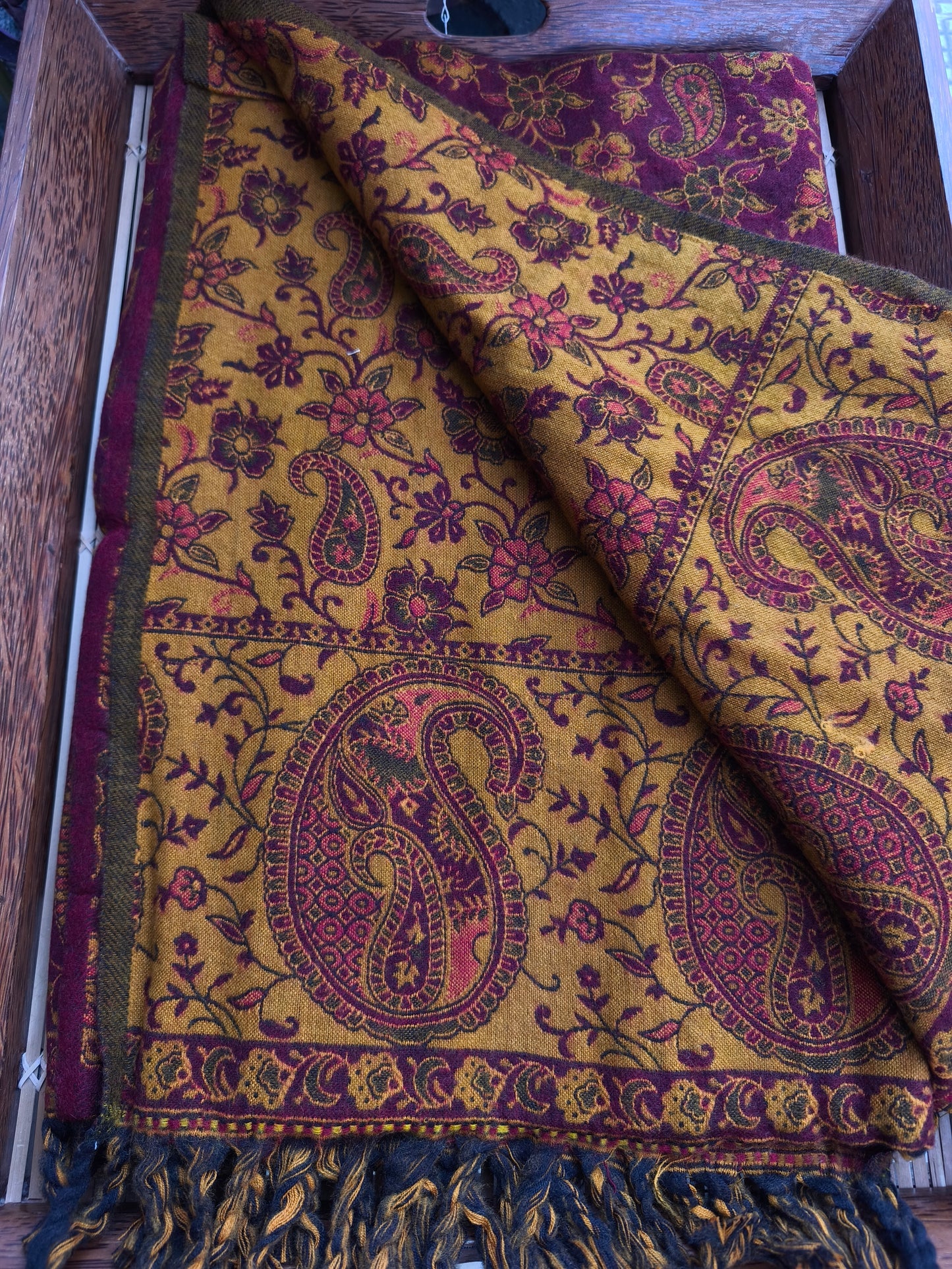 Scialle sciarpa stola Pashmina coperta lana di Yak calda Tibet 34B