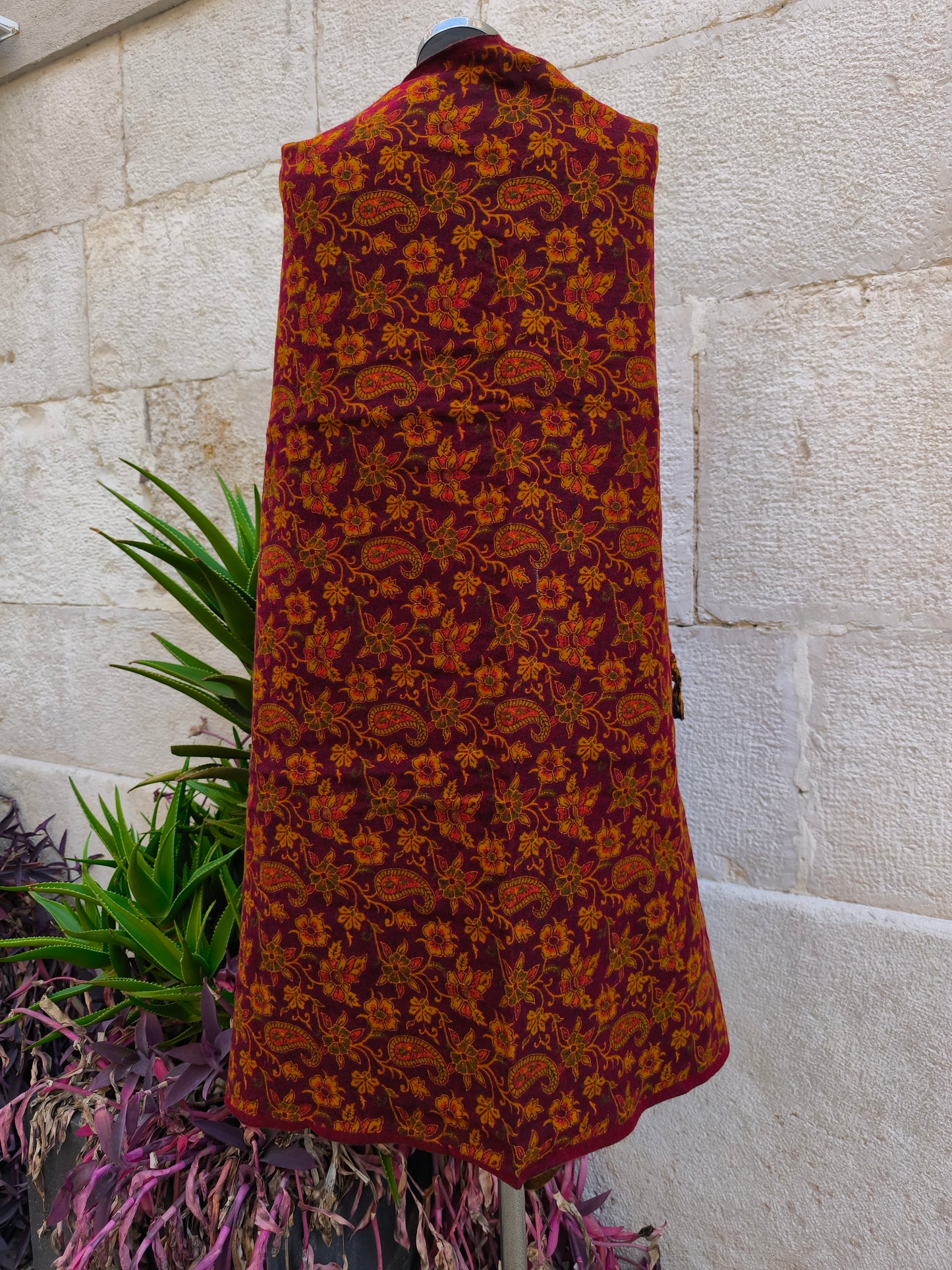 Scialle sciarpa stola Pashmina coperta lana di Yak calda Tibet 34B