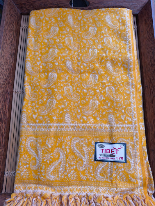 Scialle sciarpa stola Pashmina coperta lana di Yak calda Tibet 35B articolo difettato