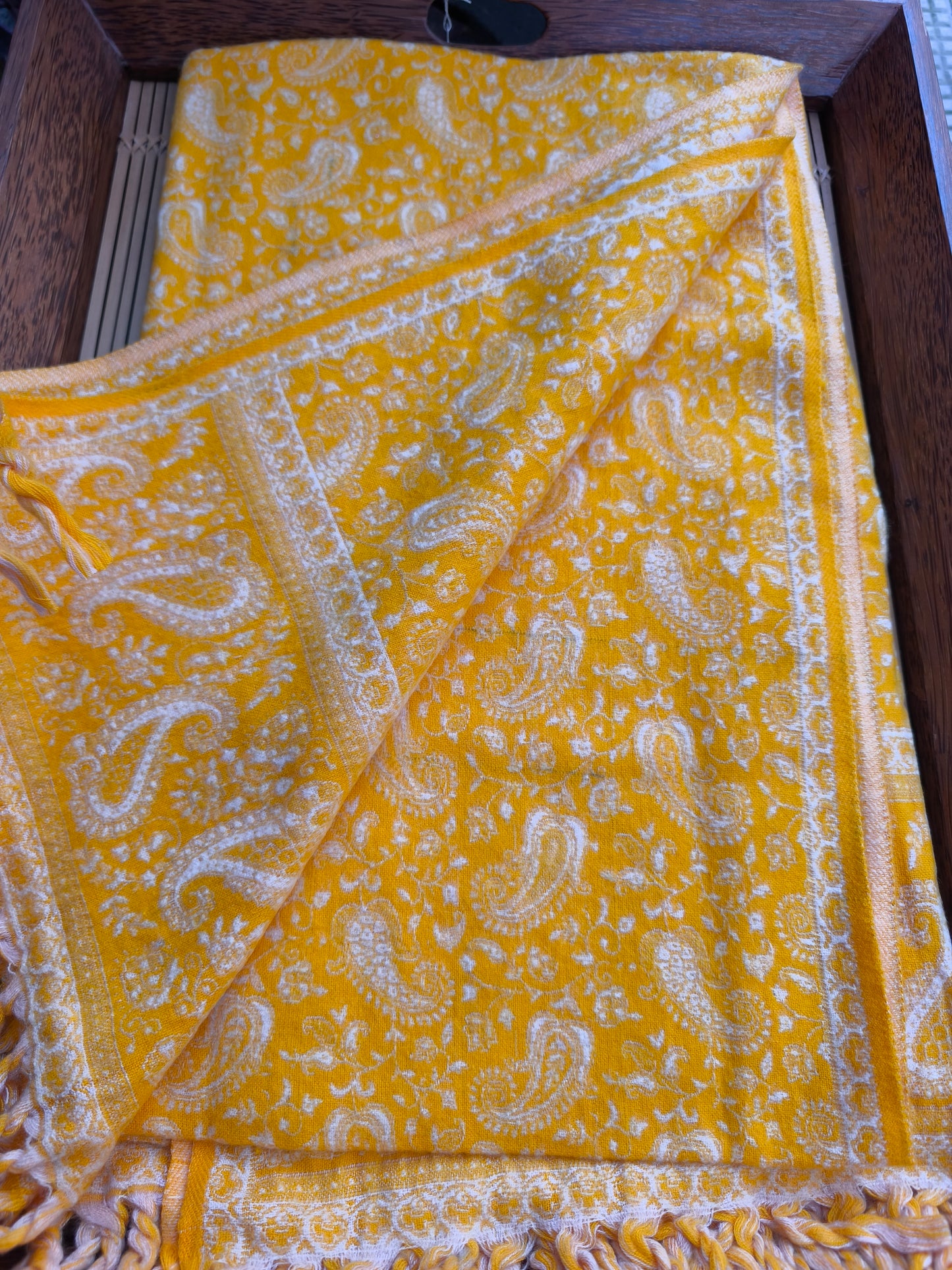 Scialle sciarpa stola Pashmina coperta lana di Yak calda Tibet 35B articolo difettato