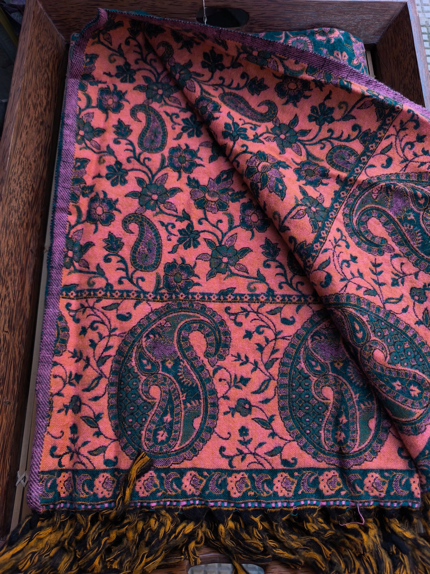 Scialle sciarpa stola Pashmina coperta lana di Yak calda Tibet 36B