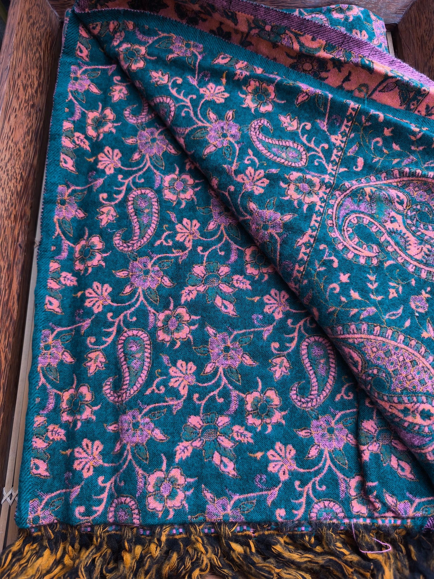 Scialle sciarpa stola Pashmina coperta lana di Yak calda Tibet 36B