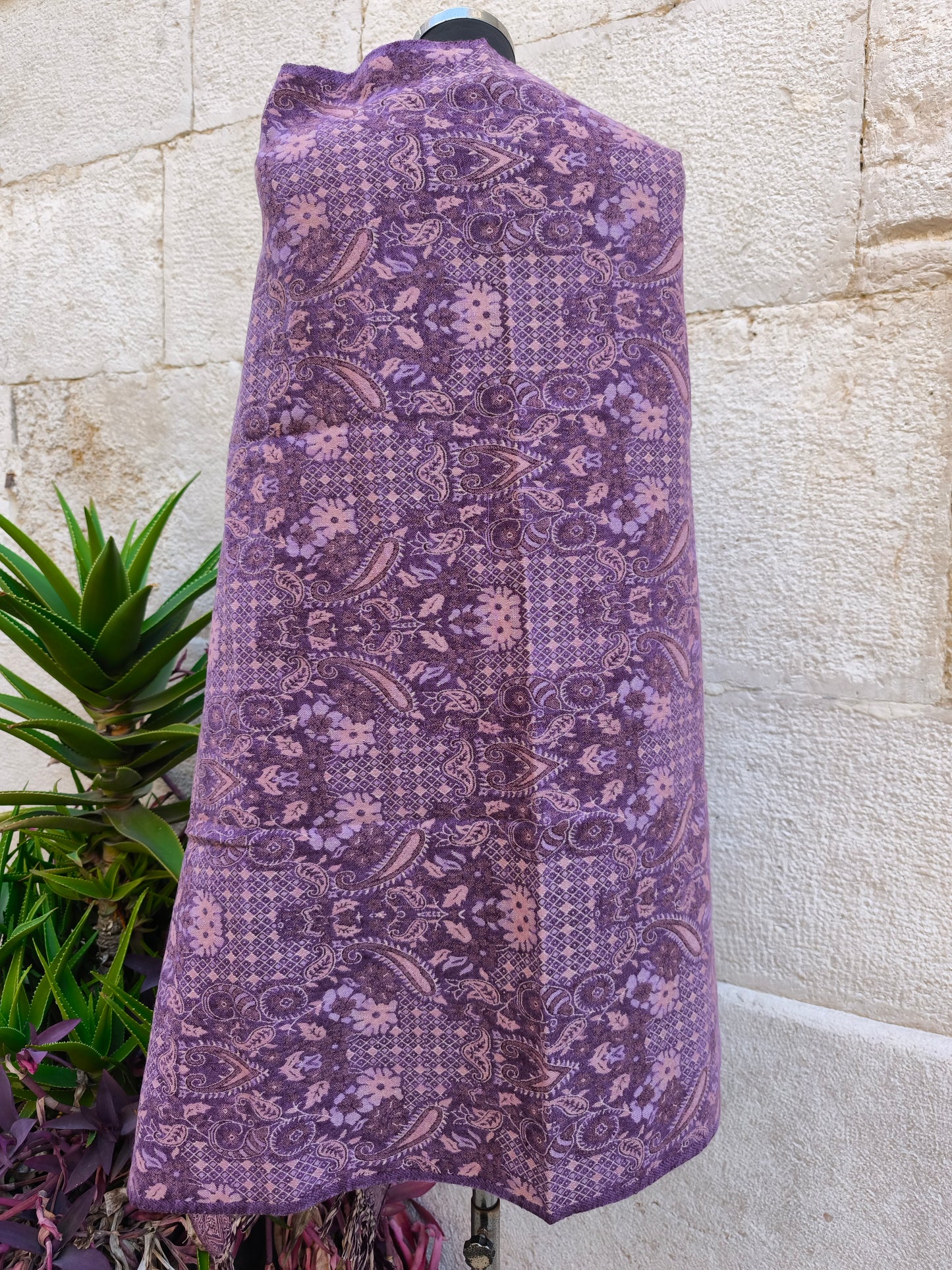 Scialle sciarpa stola Pashmina coperta lana di Yak calda Tibet 38B