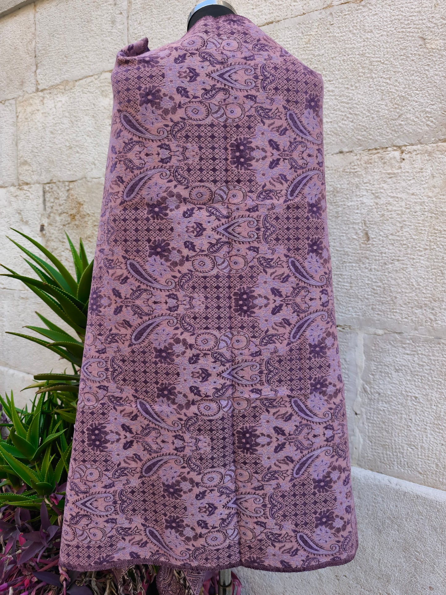 Scialle sciarpa stola Pashmina coperta lana di Yak calda Tibet 38B