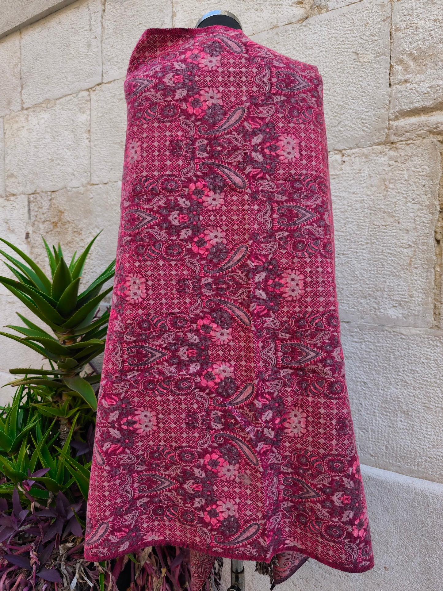 Scialle sciarpa stola Pashmina coperta lana di Yak calda Tibet 39B