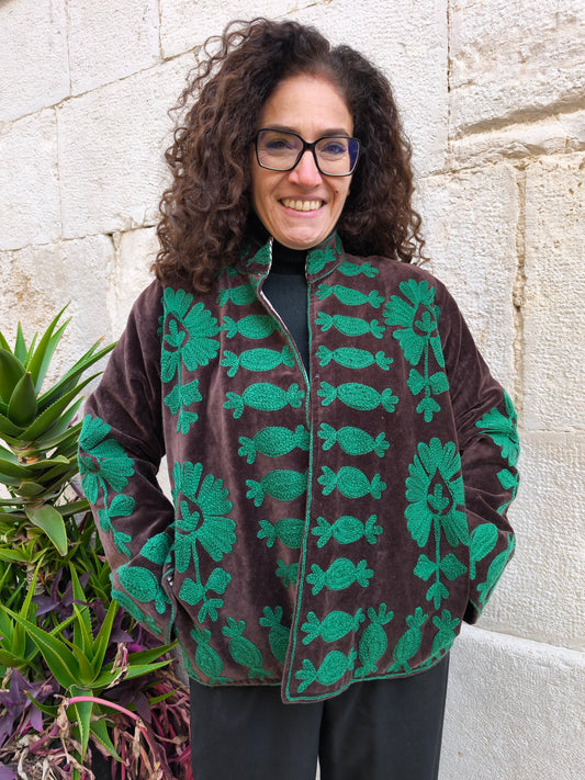 Giacca Velluto Suzani India 39S